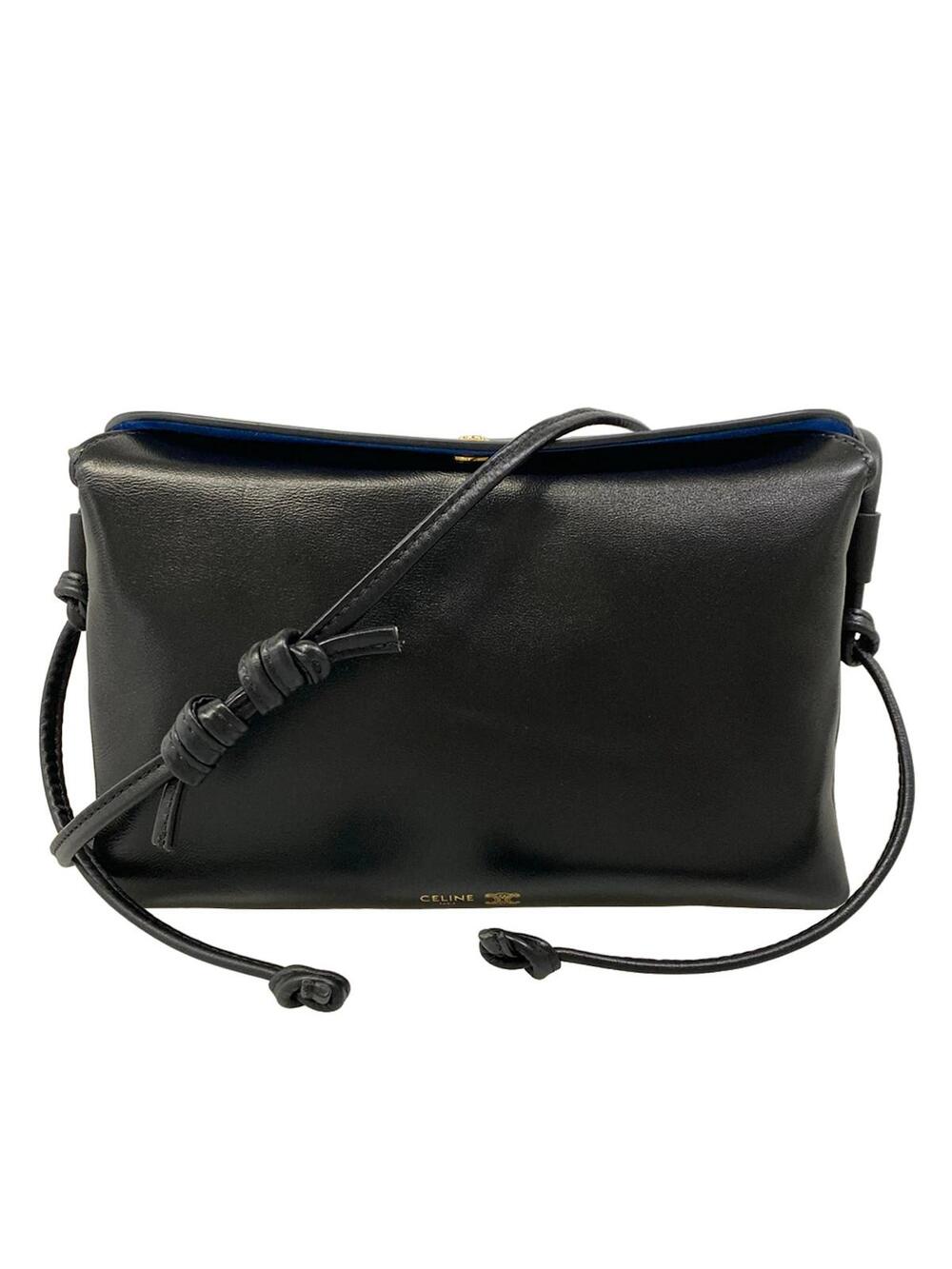 Celine Trio Flap Black Smooth Lamb Skin #304884C17B